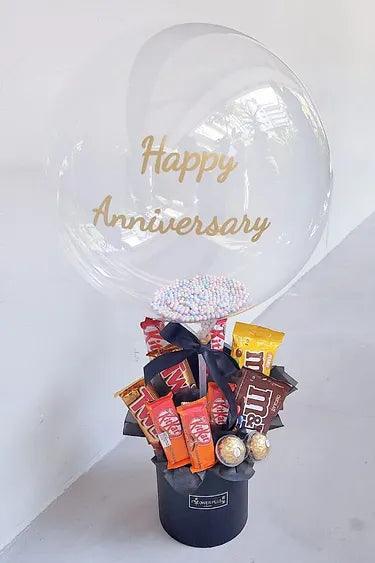 Sweet treats hot - air balloon bloom box - Flowerplus.Co