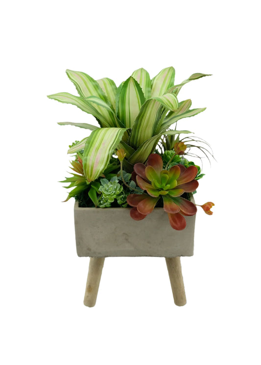 Artificial Assorted Succulent Arrangement with Aeonium - Flowerplus.Co