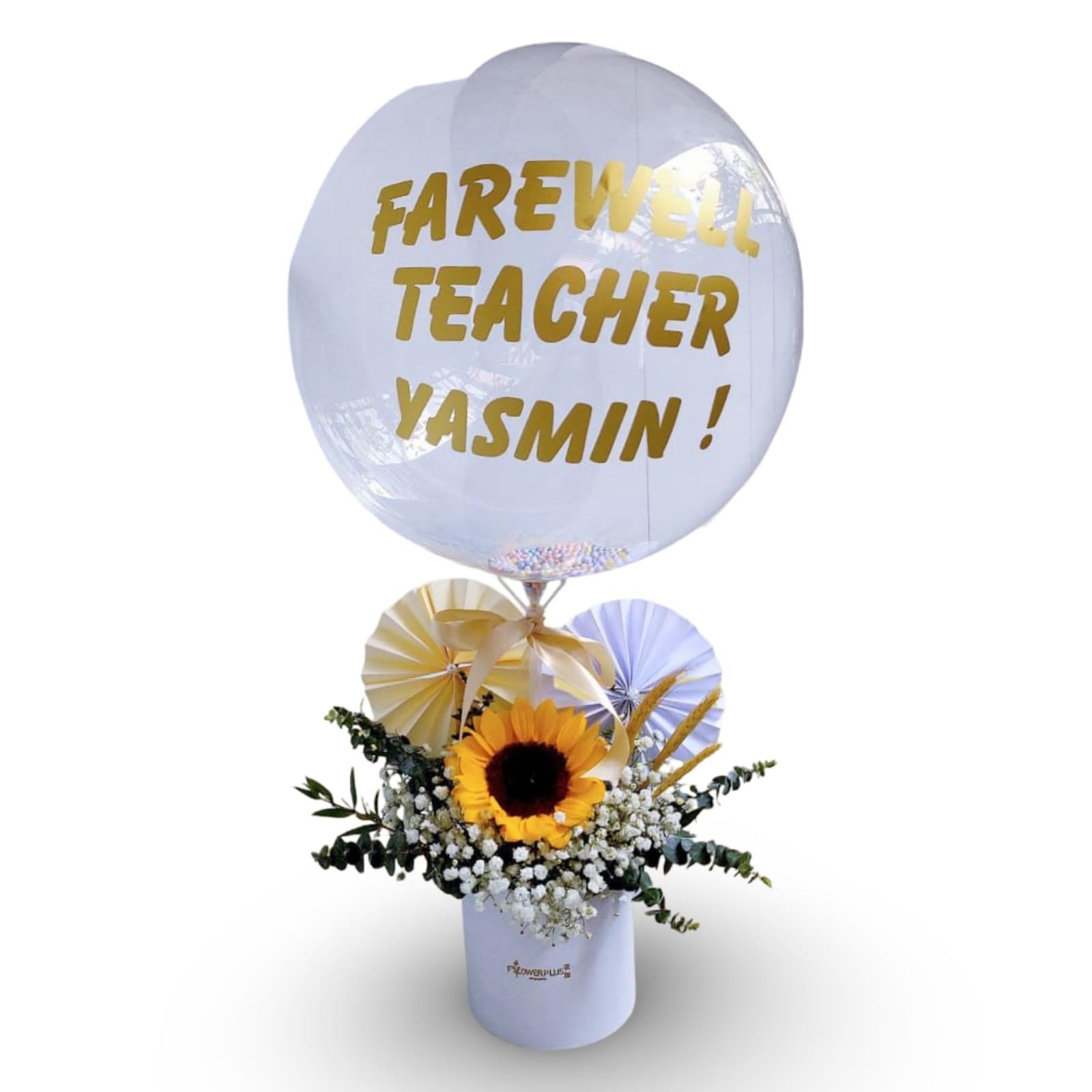 sunflower hot - air balloon bloom box - Flowerplus.Co