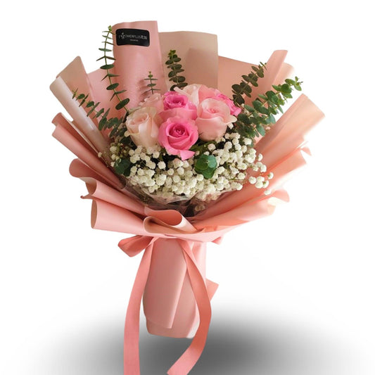 Blushing Roses - Flowerplus.Co