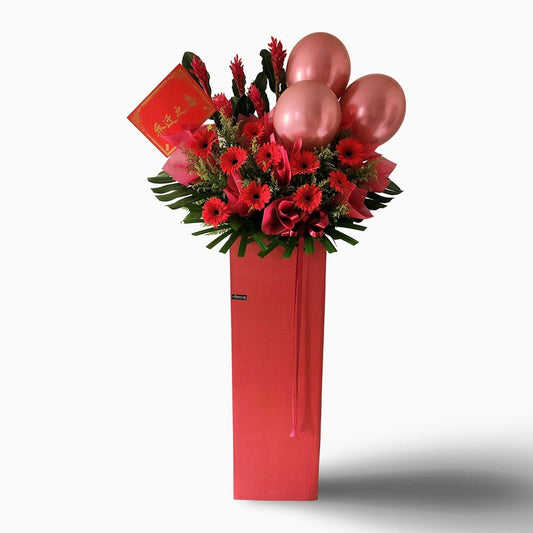 Crimson Grand Opening Floral Stand - Flowerplus.Co
