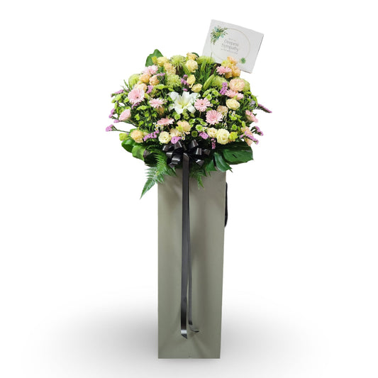 Prayer Condolence - Sympathy Flower Stand - Flowerplus.Co