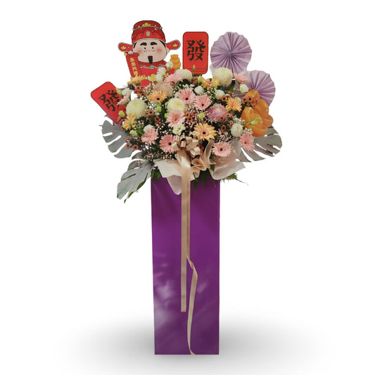 Violet Brillance Grand Opening Floral Stand - Flowerplus.Co