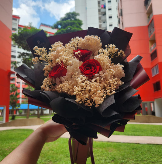 Fiery Love - Preserved Bouquets - Flowerplus.Co