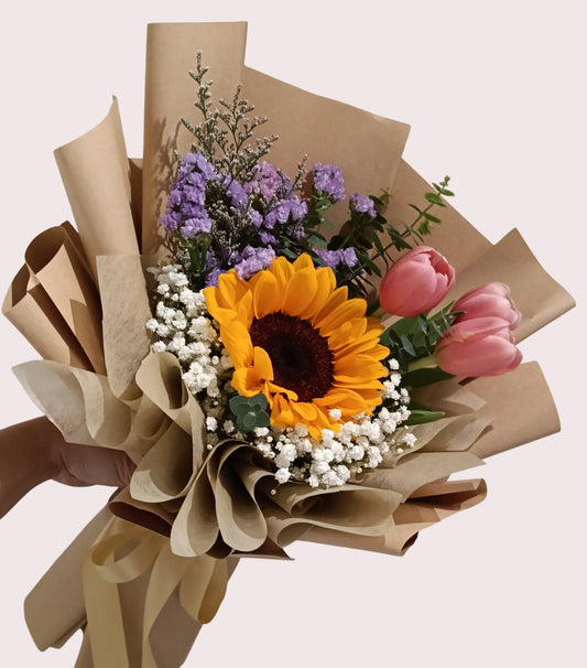 Sunny Meadows w Tulips - Self Collections - Flowerplus.Co