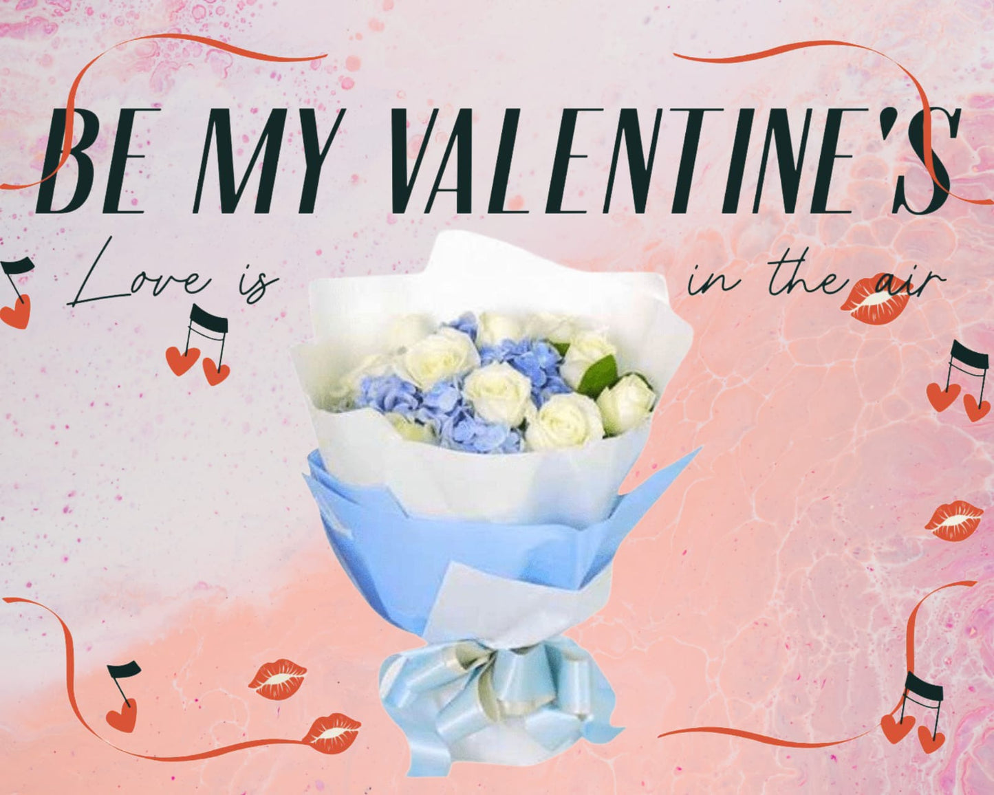 Graciela (10 Roses, 1 Hydrangea) - Be My Valentine's