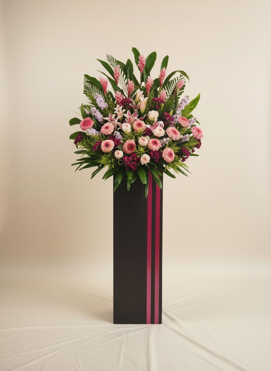 Blush Harmony Grand Floral Stand