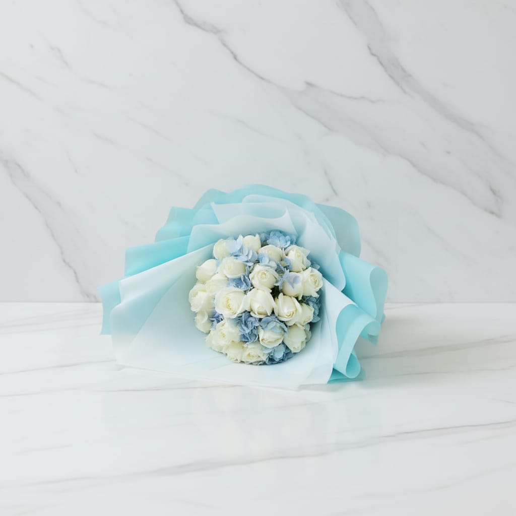 Graciela (10 Roses, 1 Hydrangea) - Be My Valentine's