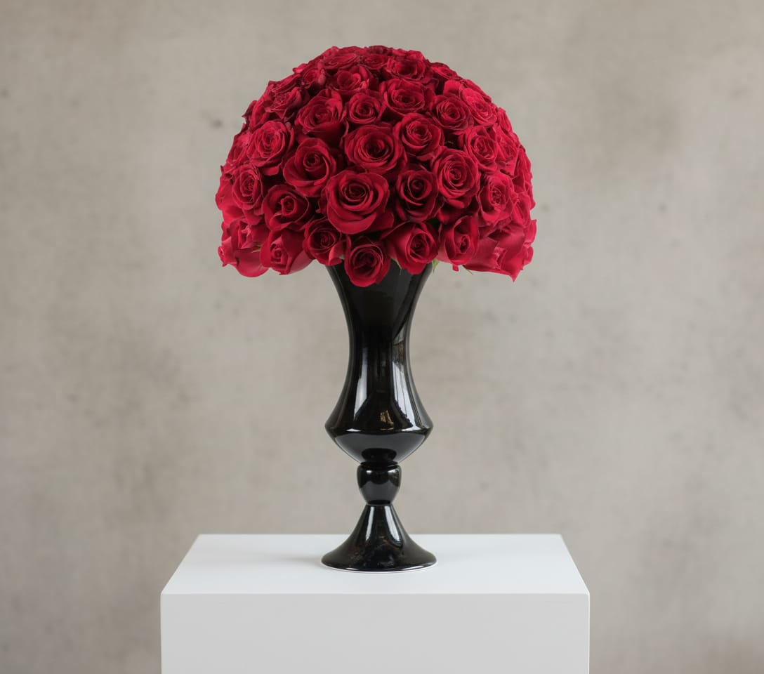 Classic Roses only - vase floral arrangements