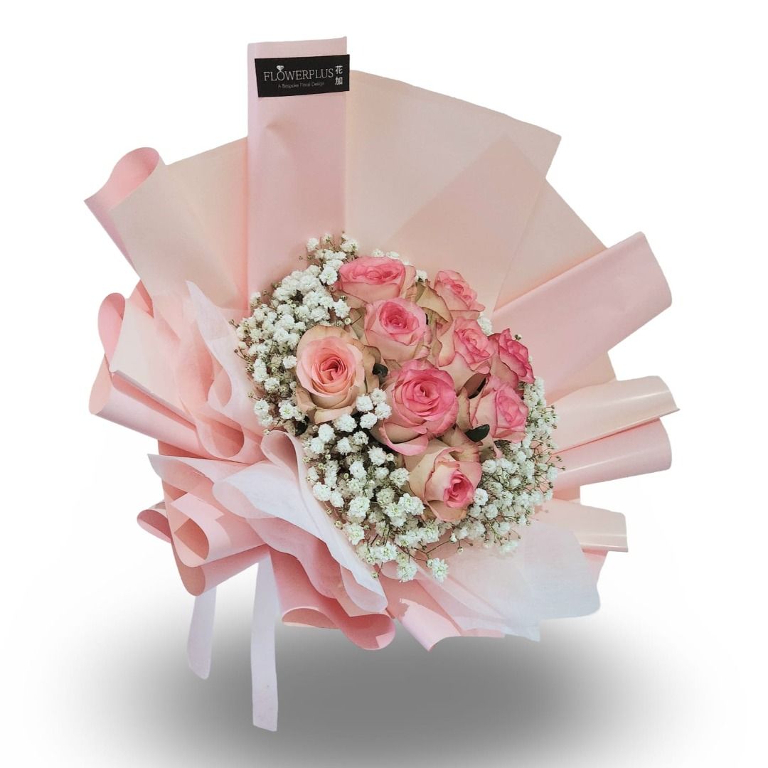 Classic two-tone pink rose - Flowerplus.Co