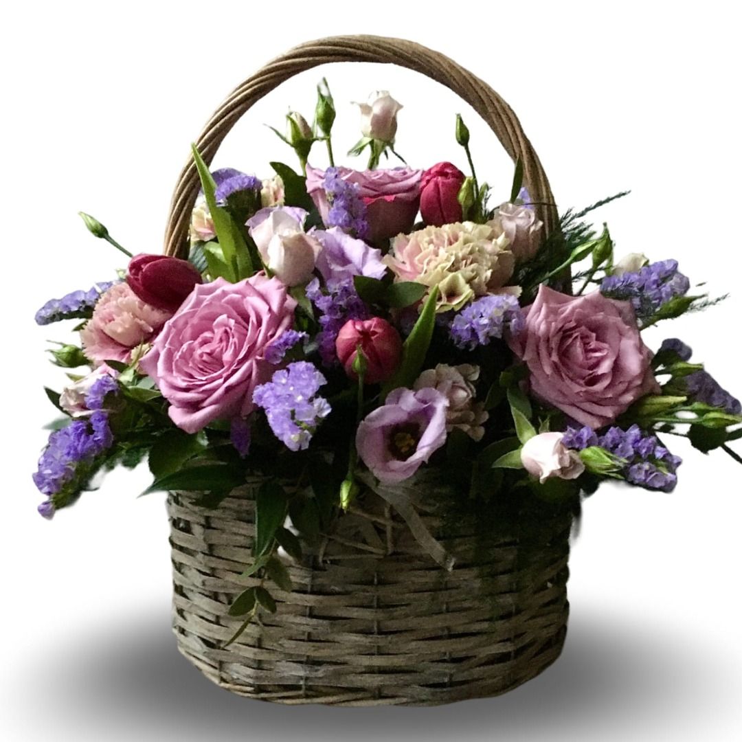 Flower Basket Lilac - Flowerplus.Co