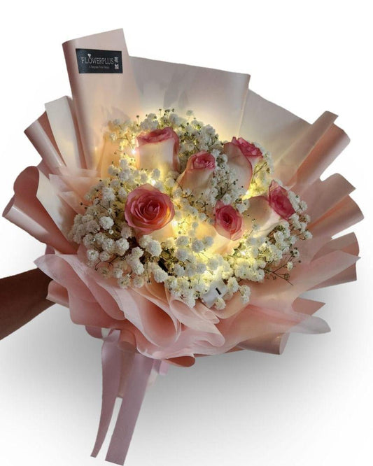 Classic two-tone pink rose - Flowerplus.Co