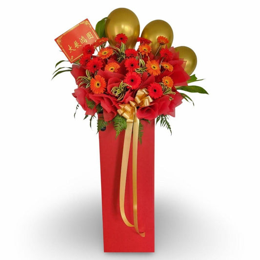 Fiery Passion Grand Opening Floral Stand - Flowerplus.Co