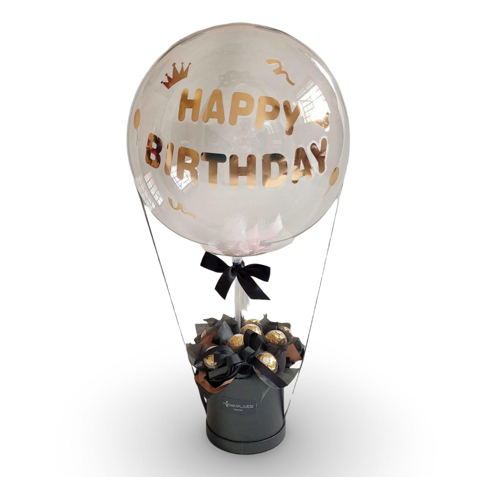 Ferrero rocher hot - air balloon bloom box - Flowerplus.Co