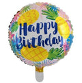 18" round Happy Birthday (Pineapple) - Flowerplus.Co
