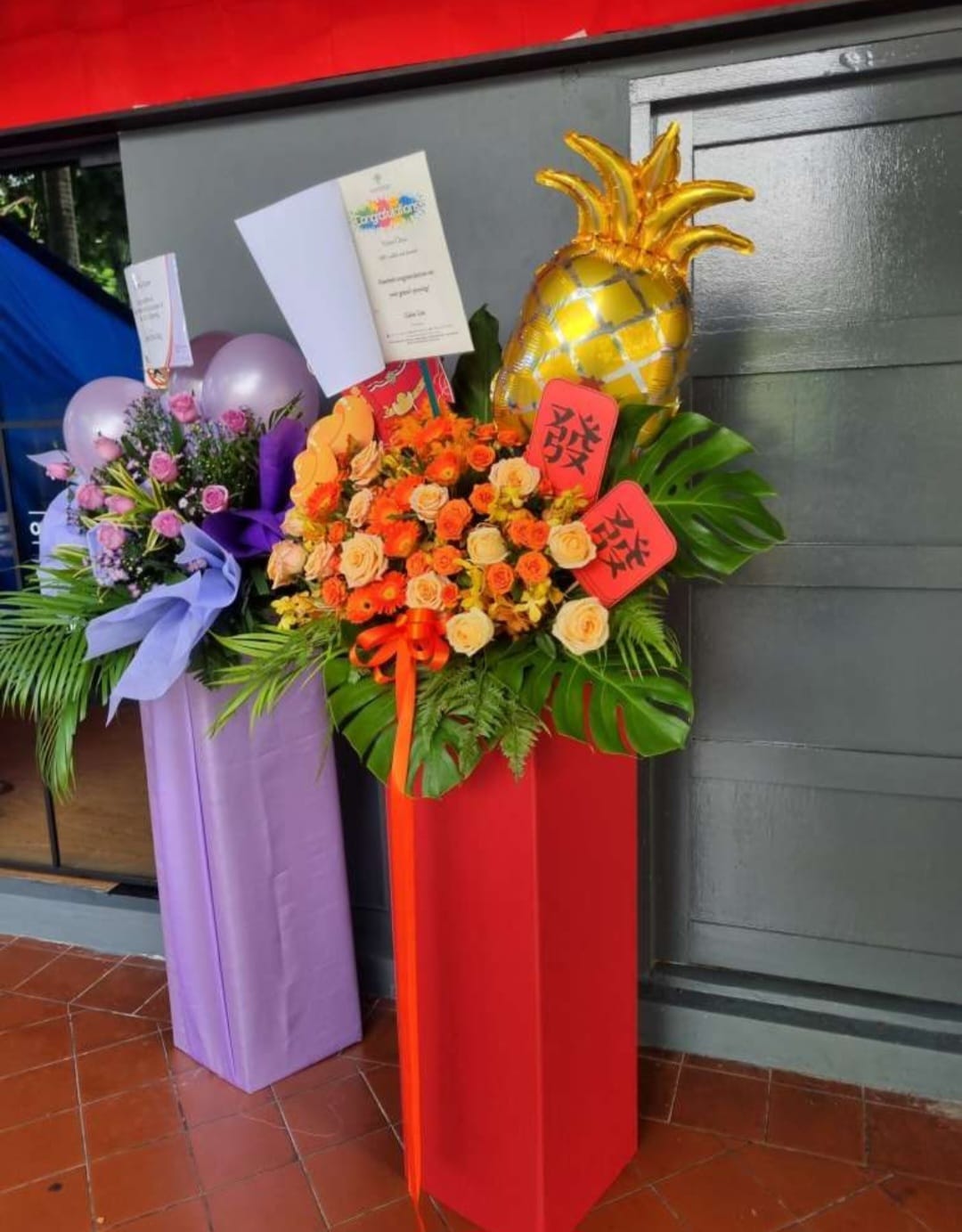 Fortune Harvest Grand Opening Floral Stand