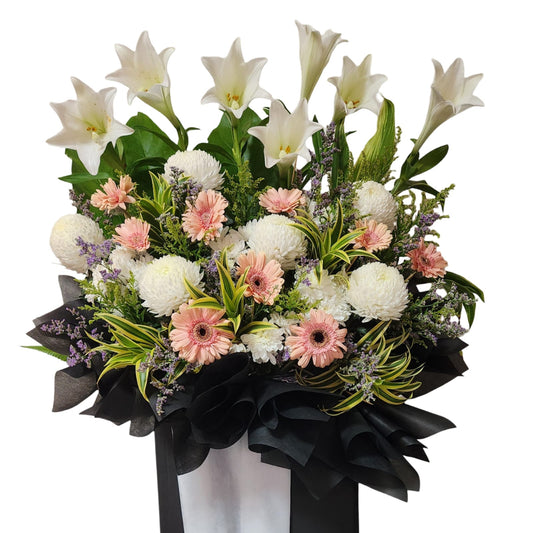 🕊️ Peaceful Solace  - Sympathy Flower Stand