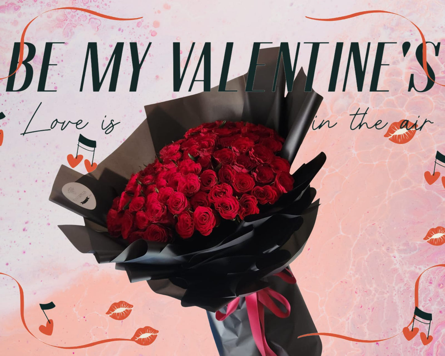 Love Romance  ( 50 / 99 Blooms ) - Be My Valentine's ( Normal Standard Roses )