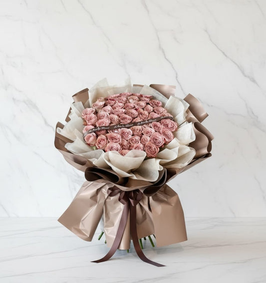 50/ 99 cappuccino roses Bouquet ( best seller )