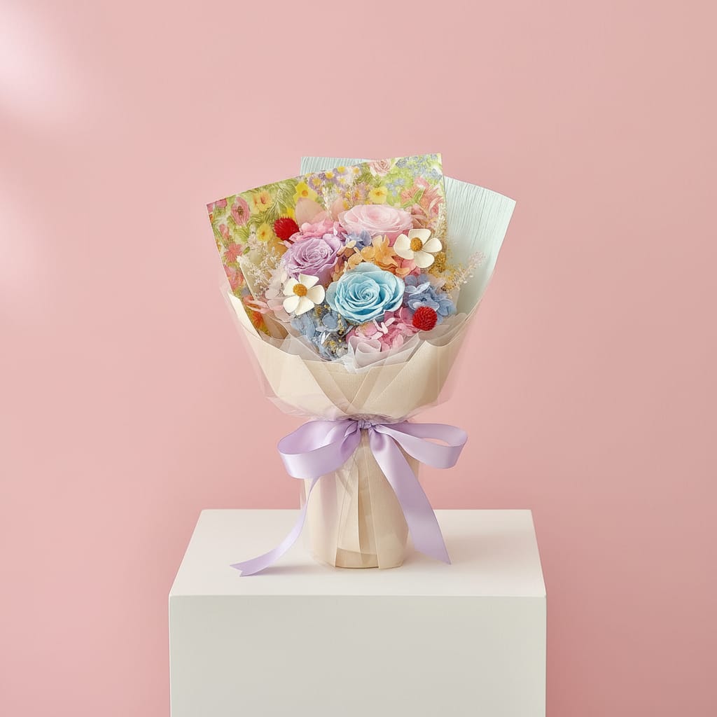 Blushing Bloom  (Preserved Flowers) - Be My Valentine's