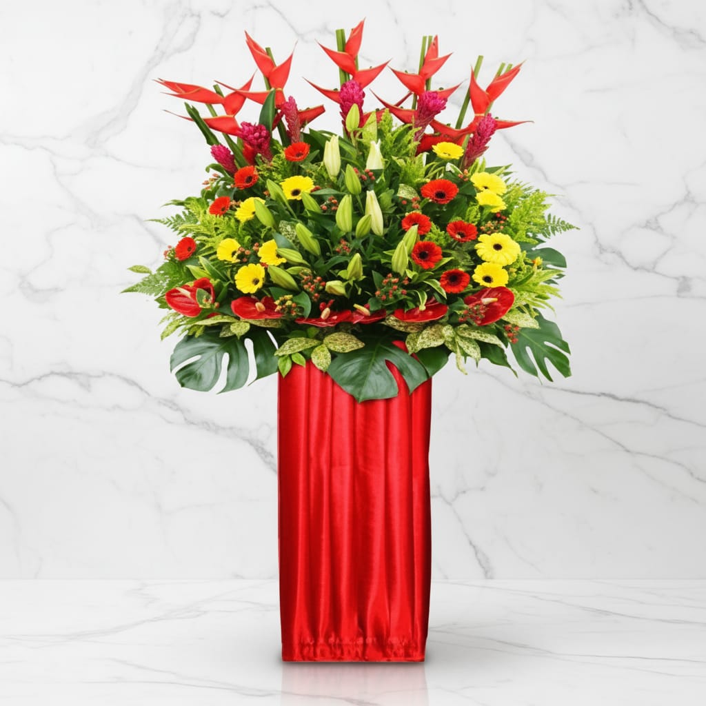 Double Huat Grand Opening Floral Stand