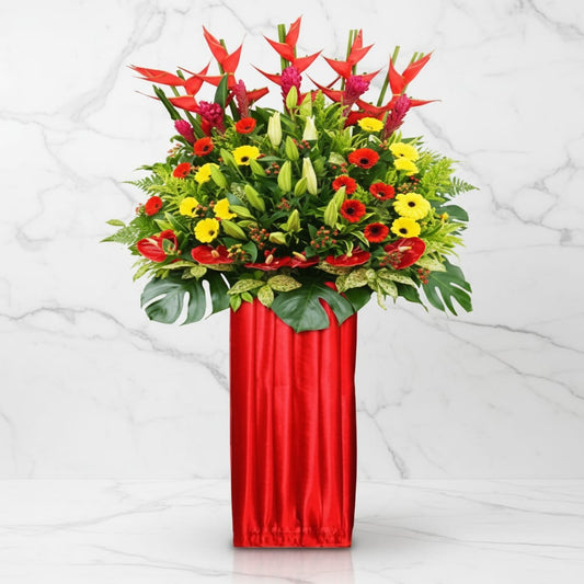 Double Huat Grand Opening Floral Stand