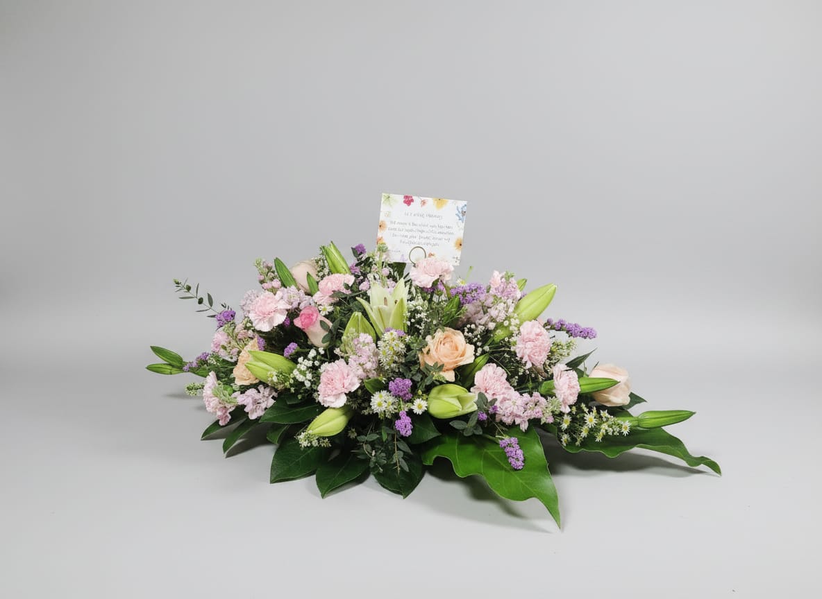 A Gentle Farewell in Bloom - Casket Floral Spray Arrangements