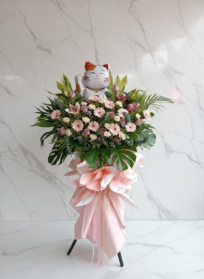 Warm & Serene Beginnings Grand Opening Flower Stand