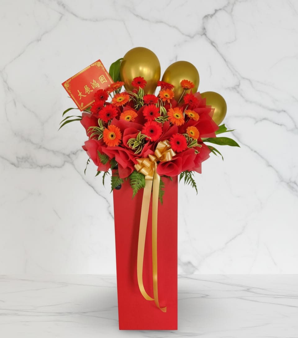 Fiery Passion Grand Opening Floral Stand